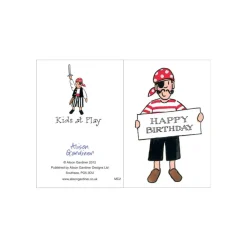 Boys Pirate Happy Birthday Mini Card