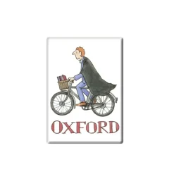 Cycling Student Boy, Oxford Fridge Magnet