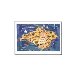 Isle of Wight Map Fridge Magnet