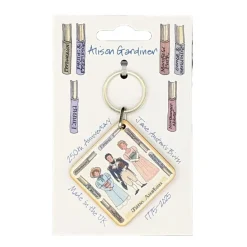 Jane Austen Wooden Keyring
