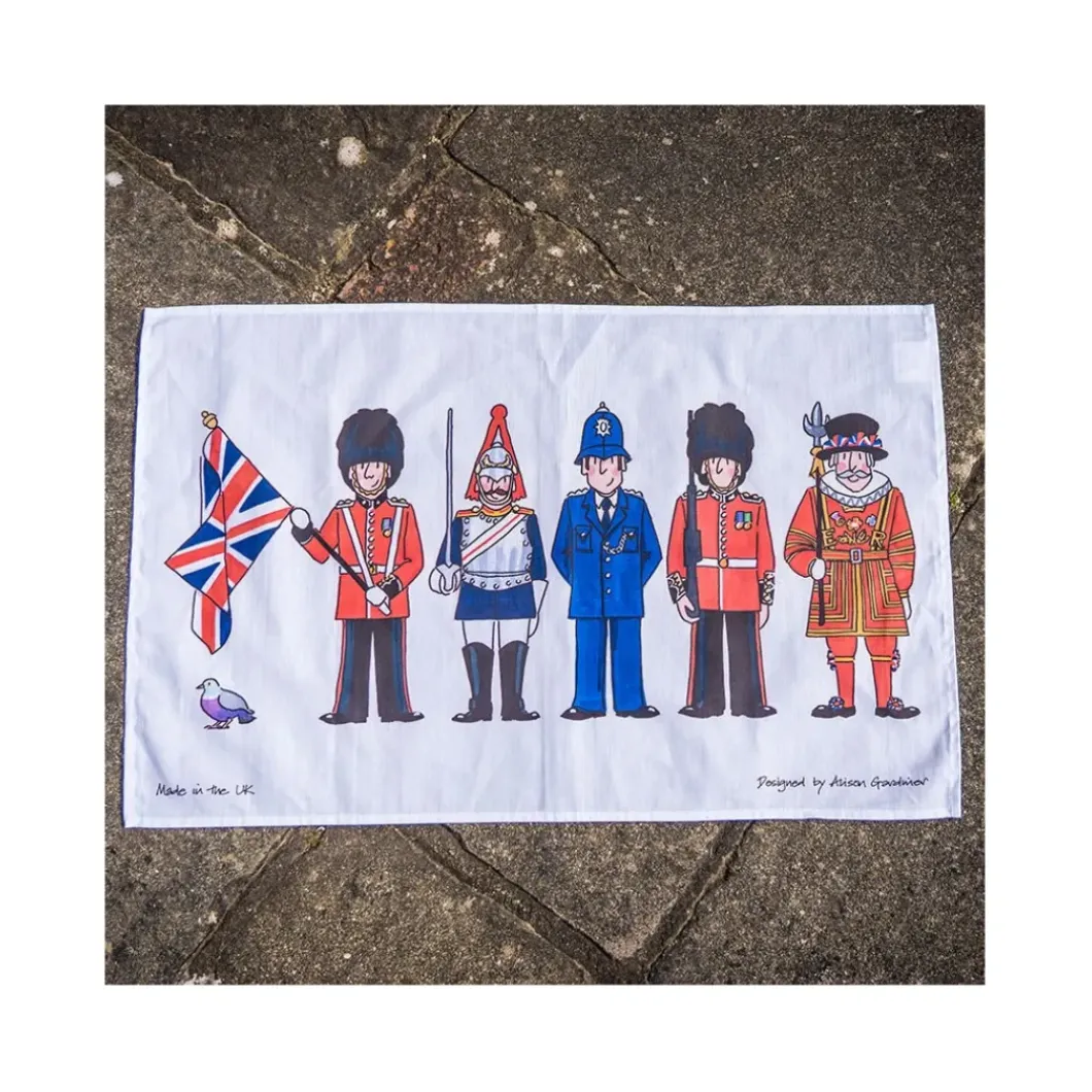 London Figures Tea Towel