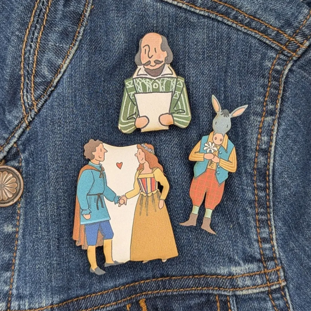 William Shakespeare Single Pin Badge