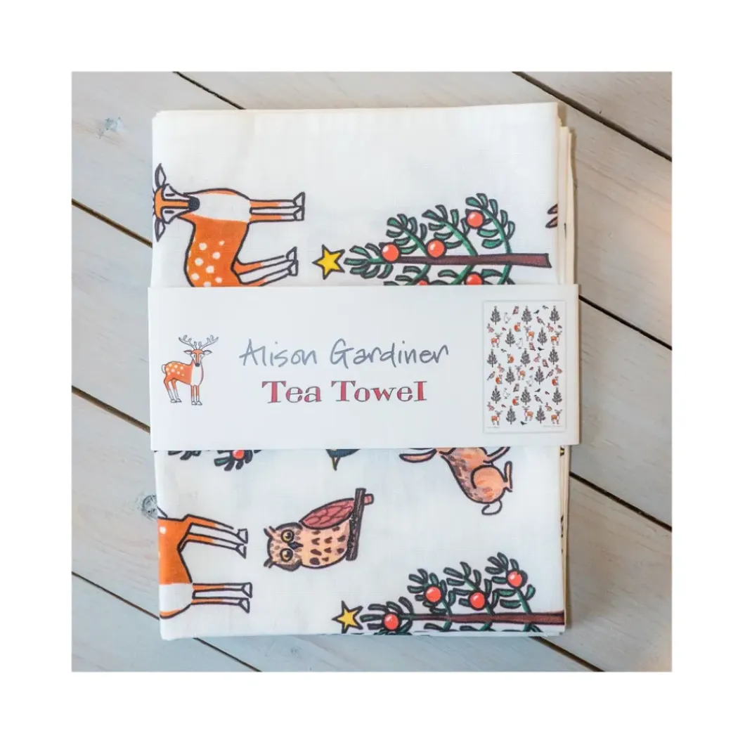 Winter Wildlife Tea Towel
